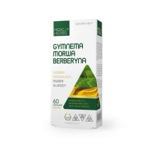 Medica Herbs gymnema, morwa biała, berberyna 475 mg 60 kapsułek