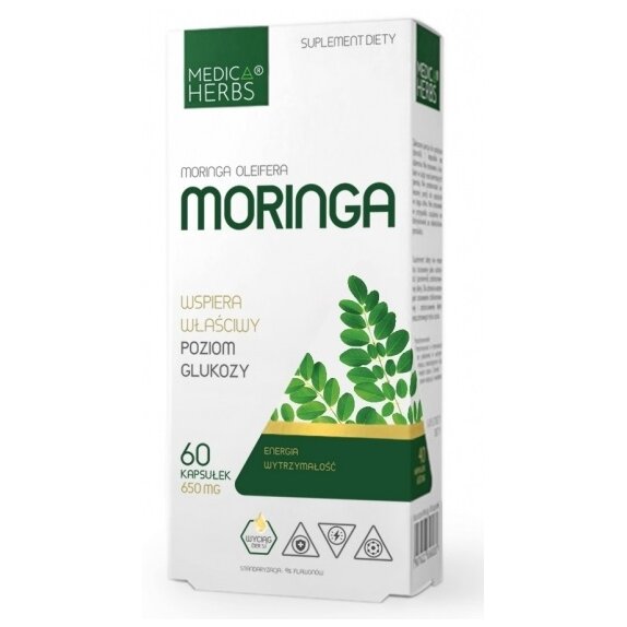 Medica Herbs moringa wyciąg + AbsorBlend, 60 kapsułek cena 23,89zł