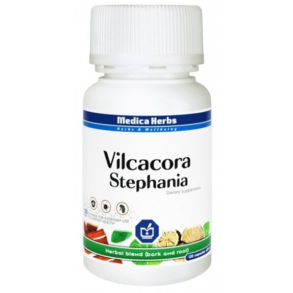 Stephania / Vilcacora (Uncaria tomentosa)420 mg, 120 kapsułek Medica Herbs cena 23,30zł