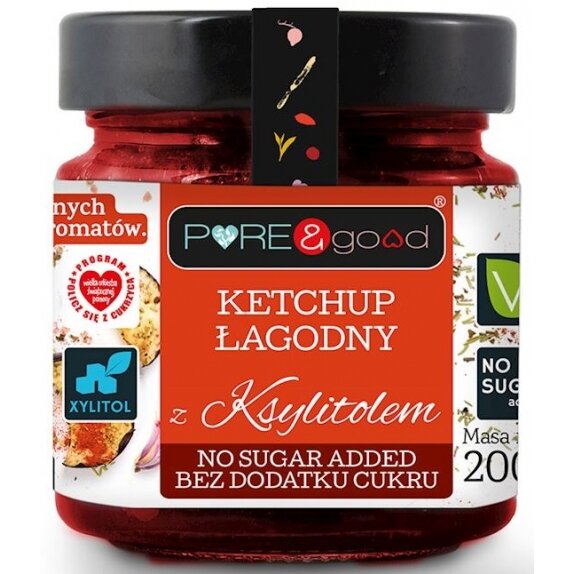Ketchup łagodny z ksylitolem 200 g Pure and good cena 12,79zł