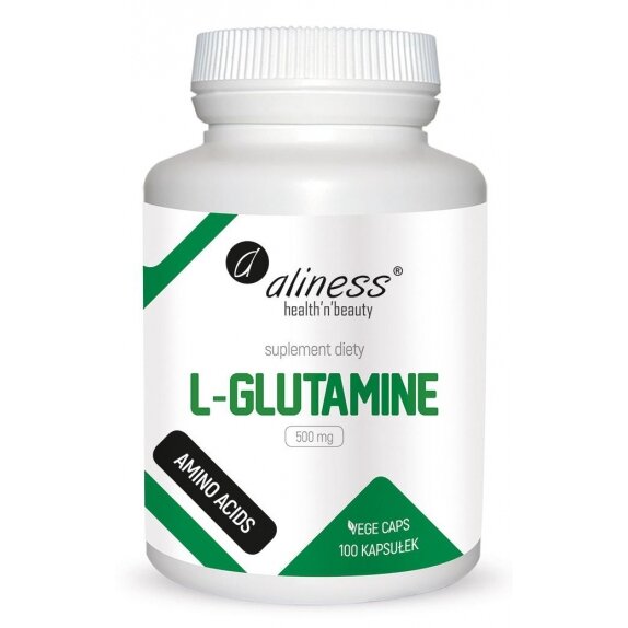 Aliness L-glutamine 500 mg 100 VEGE kapsułek cena 8,88$