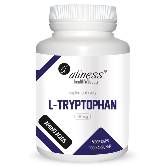 Aliness l-tryptophan 500 mg 100 Vege kapsułek cena 32,90zł