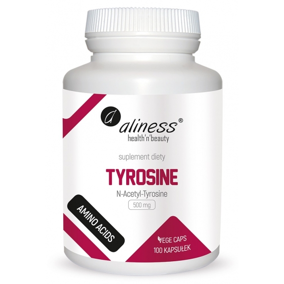 Aliness N-Acetyl-Tyrosine 500 mg 100 Vege Kapsułek cena 8,88$