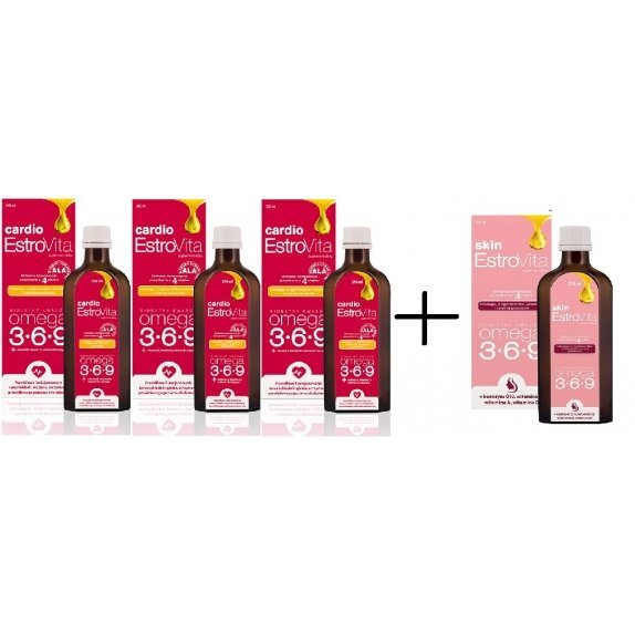 EstroVita Cardio 3 x 250 ml + Skin 250 ml ZESTAW! cena 271,95zł