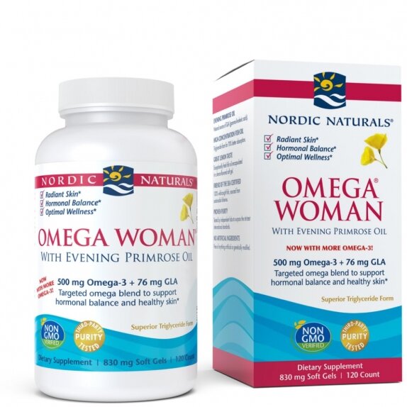 Nordic Naturals Omega Woman 500 mg, 120 kapsułek  cena 141,09zł