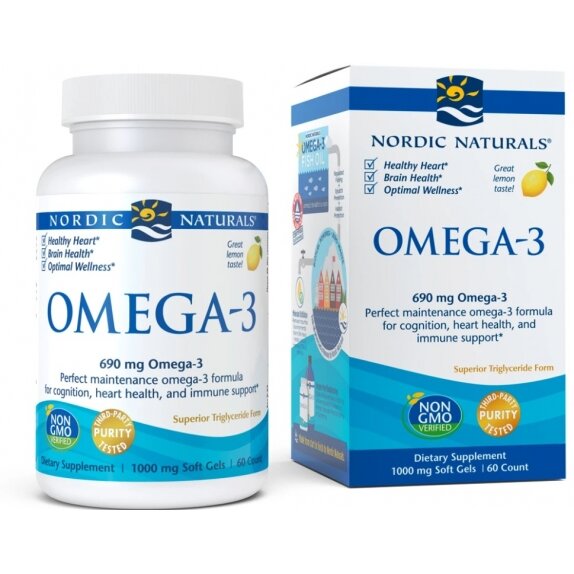 Omega-3 690 mg , cytryna, 60 kapsułek Nordic Naturals cena 83,70zł