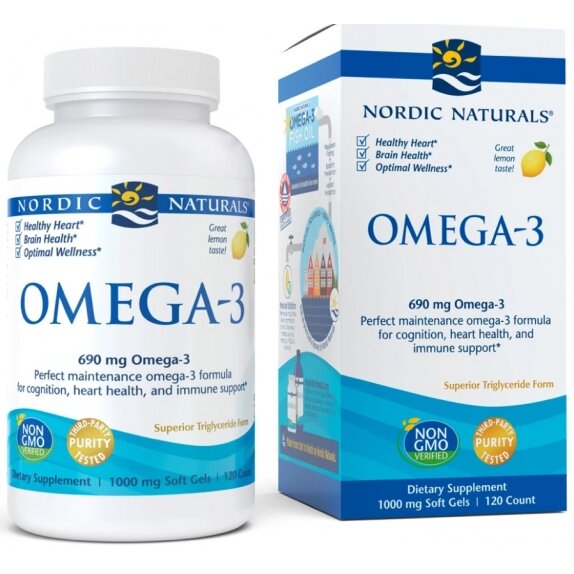 Nordic Naturals Omega-3 690 mg , cytryna, 120 kapsułek KWIETNIOWA PROMOCJA! cena 117,90zł