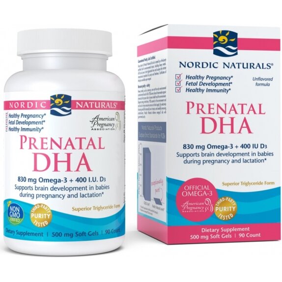 Prenatal DHA 830 mg 90 kapsułek Nordic Naturals cena 122,75zł