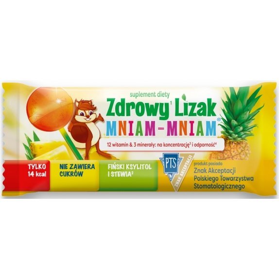 Zdrowy lizak mniam-mniam ananas 40 sztuk Starpharma cena €16,53