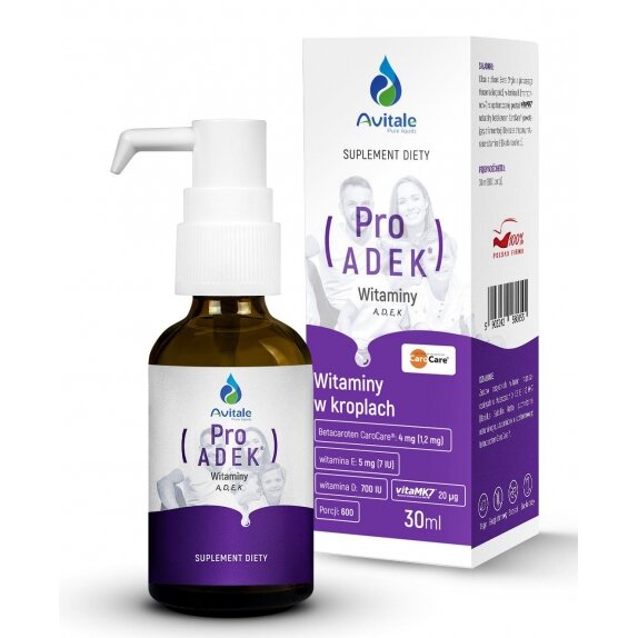 Witamina ProADEK na betakarotenie 30 ml Avitale cena €13,57