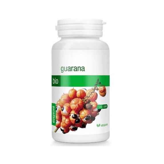 Guarana w kapsułkach BIO 44,4 g 120 kapsułek Purasana cena 52,30zł