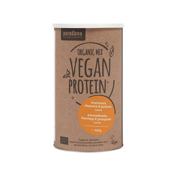 Białko konopne bez laktozy bezglutenowe BIO 400 g Purasana cena 20,18$