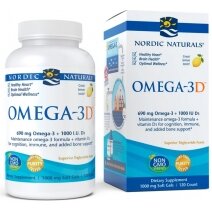 Omega-3D 690 mg, cytryna 120 kapsułek Nordic Naturals 