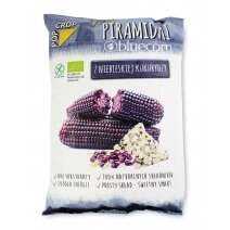 Chrupki piramidki z niebieskiej kukurydzy, ryżu brązowego z solą himalajską 80g Popcrop