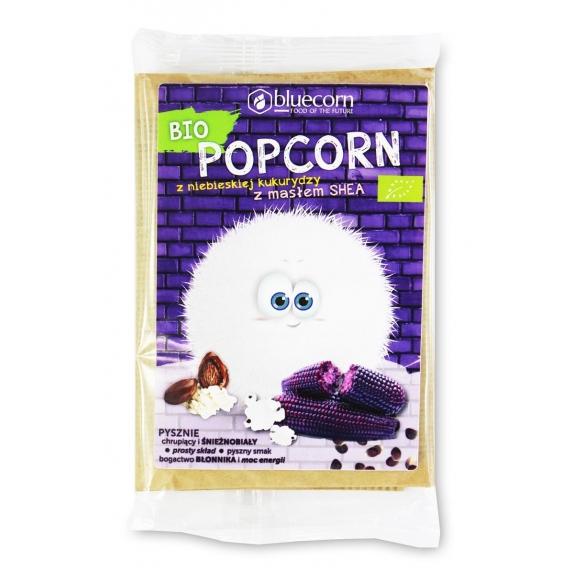 Popcorn z niebieskiej kukurydzy z masłem shea i solą 100 g BIO Popcrop cena 5,45zł