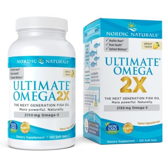 Ultimate Omega 2X 2150mg, cytryna, 120 kapsułek Nordic Naturals cena 370,99zł