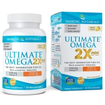 Nordic Naturals ultimate omega 2xMini 1120 mg + Wit. D3 1000 IU cytryna 60 kapsułek