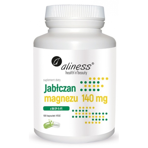 Aliness jabłczan magnezu 140 mg z B6 (P-5-P) 100 kapsułek cena €9,04