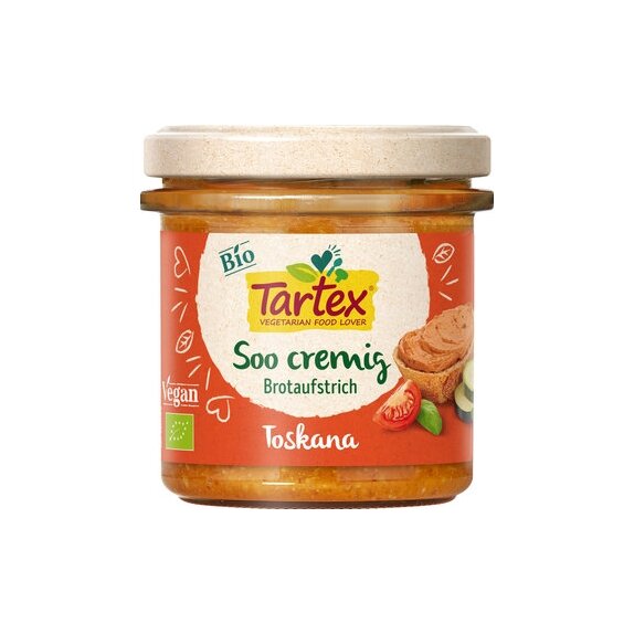 Pasta kremowa z bakłażanem i cukinią bezglutenowa BIO 140 g Tartex cena 8,95zł