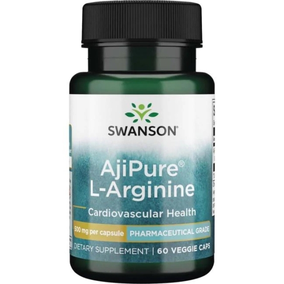 Swanson AjiPure L-Arginina 500mg 60 kapsułek PROMOCJA cena 5,80$