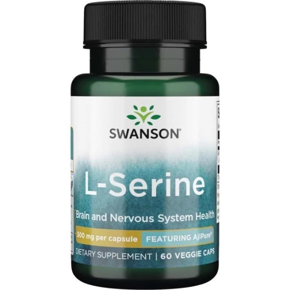 Swanson AjiPure L-seryna 500mg 60kapsułek cena 13,47$