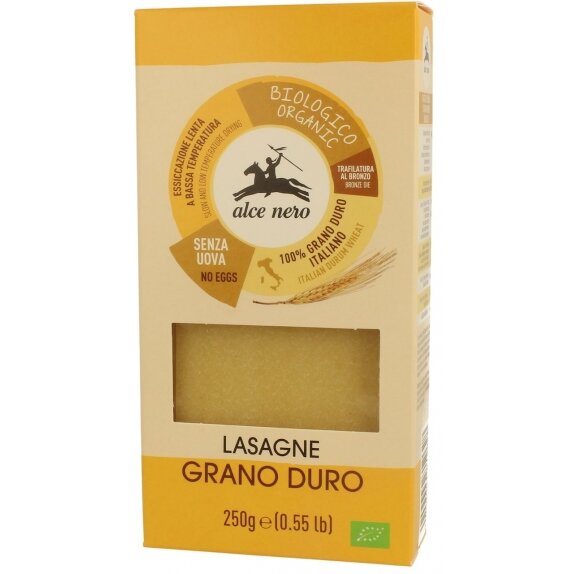 Makaron semolinowy lasagne 250 g BIO Alce Nero cena 9,15zł