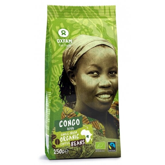Kawa ziarnista Arabica z okolic jeziora Kivu Fair Trade BIO 250 g Oxfam cena 9,15$