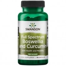 Swanson full spectrum boswellia & curcumin 60 kapsułek
