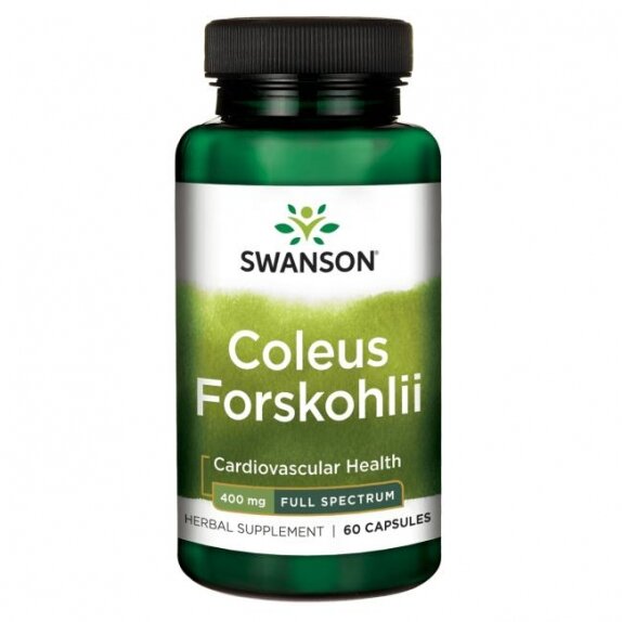 Swanson FS Coleus Forskohlii 400mg 60 kapsułek cena 33,90zł