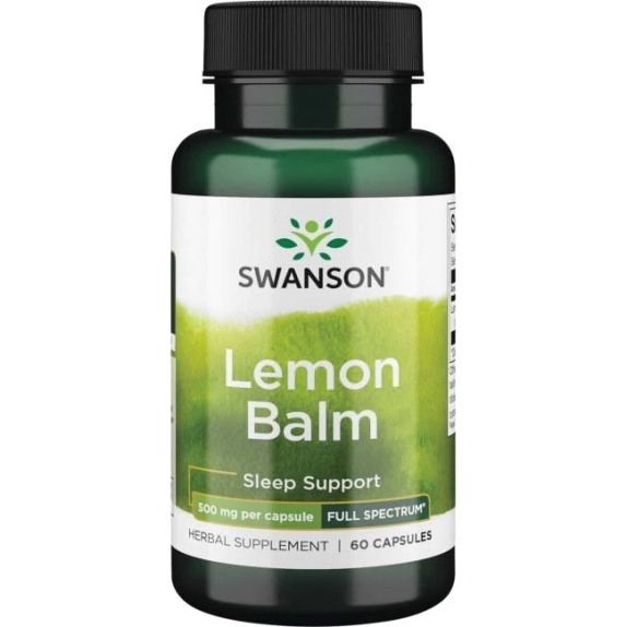 Swanson full spectrum lemon balm 500 mg 60 kapsułek cena 25,90zł