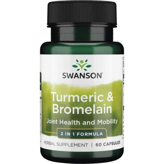 Swanson full spectrum turmeric & bromelina 60 kapsułek cena 38,90zł