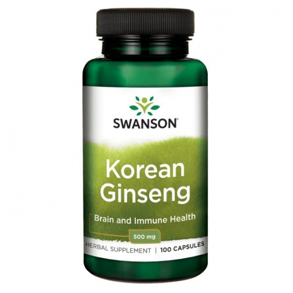 Swanson ginseng żeń-szeń 500 mg 100 kapsułek cena 83,59zł
