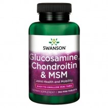Swanson glukozamina chondroityna i MSM mini 360 tabletek