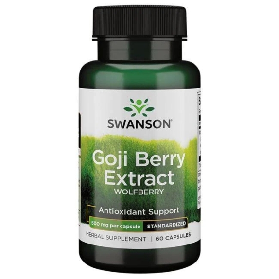 Swanson goji extract 500 mg 60 kapsułek cena 48,00zł
