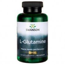 Swanson L-glutamina 500mg 100 kapsułek