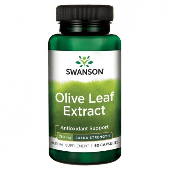Swanson Olive Leaf Extract 750mg 60 kapsułek cena 13,47$