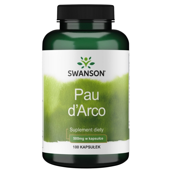 Swanson Pau d'Arco 500mg 100 kapsułek cena 10,50$