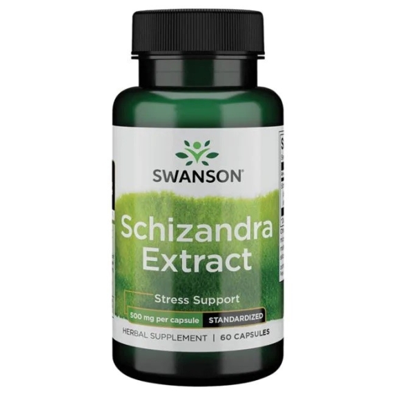 Swanson Schizandra extract 500mg 60 kapsułek  cena 12,96$