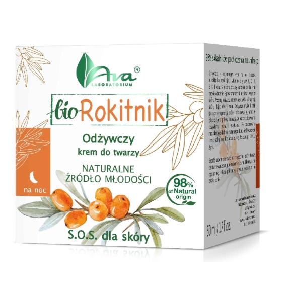 Ava Bio Rokitnik S.O.S krem odżywczy na noc 50 ml cena 27,90zł