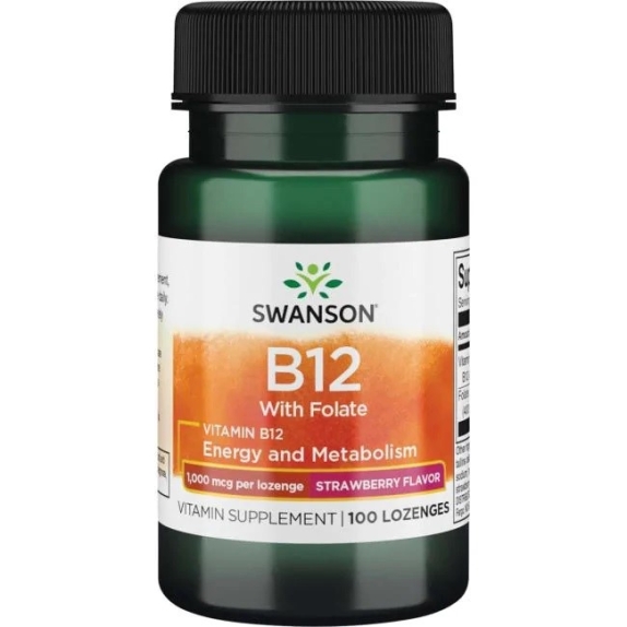 Swanson Witamina B-12 1000mcg 100 tabletek do ssania cena 32,90zł