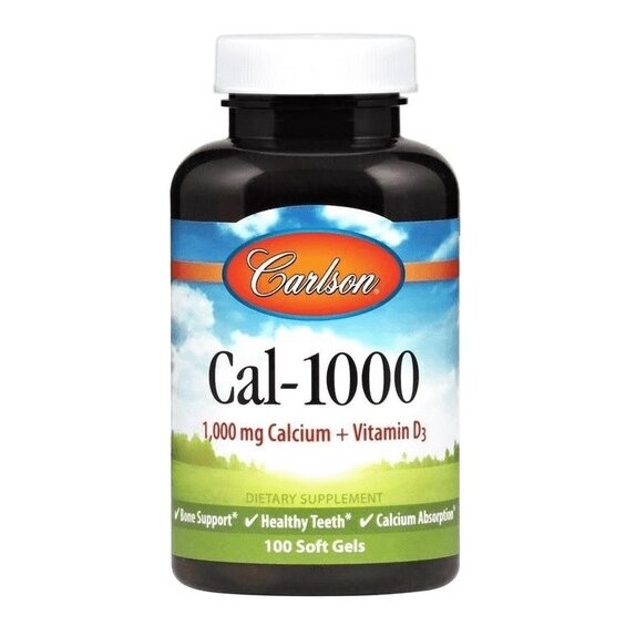 Carlson Labs  Cal-1000 - 100 kapsułek cena 11,31$