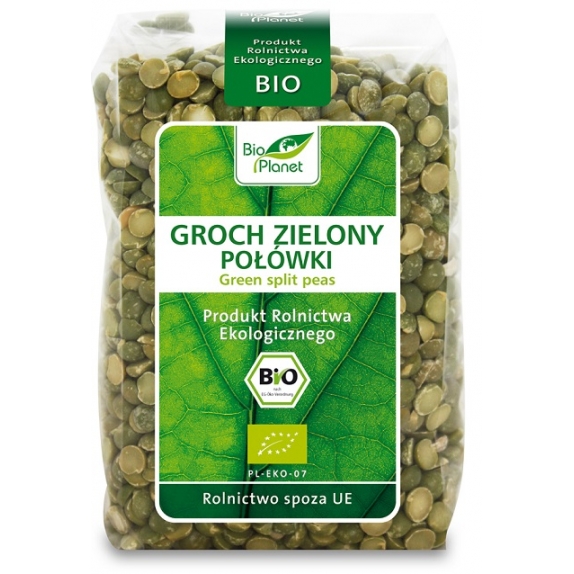 Groch zielony połówki 400 g BIO Bio Planet cena 5,09zł