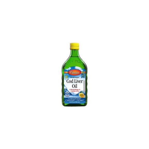 Carlson Labs Norwegian Cod Liver Oil lemon 500 ml cena 235,20zł