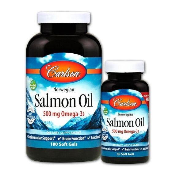 Carlson Labs Norwegian Salmon Oil - 180 + 50 kapsułek cena 189,80zł