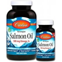 Carlson Labs Norwegian Salmon Oil - 180 + 50 kapsułek
