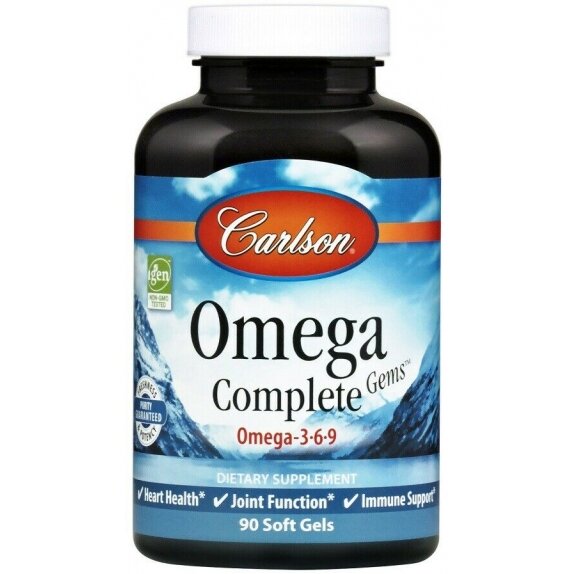 Carlson Labs Omega Complete Gems - 90 kapsułek cena 93,29zł