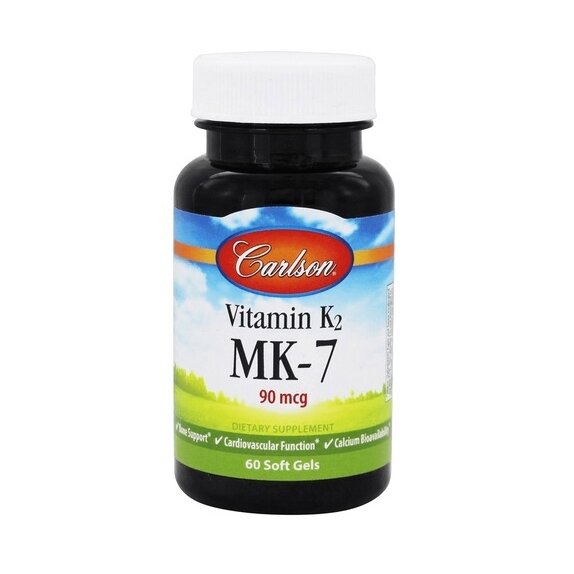 Carlson Labs Vitamin K2 MK-7, 90mcg - 60 kapsułek cena 78,69zł