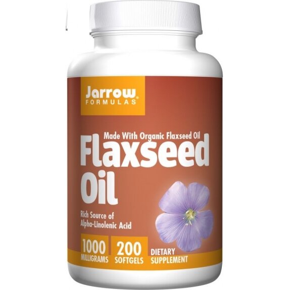 Jarrow Formulas Flaxseed Oil 1000mg 200 żelowych kapsułek cena 61,55zł
