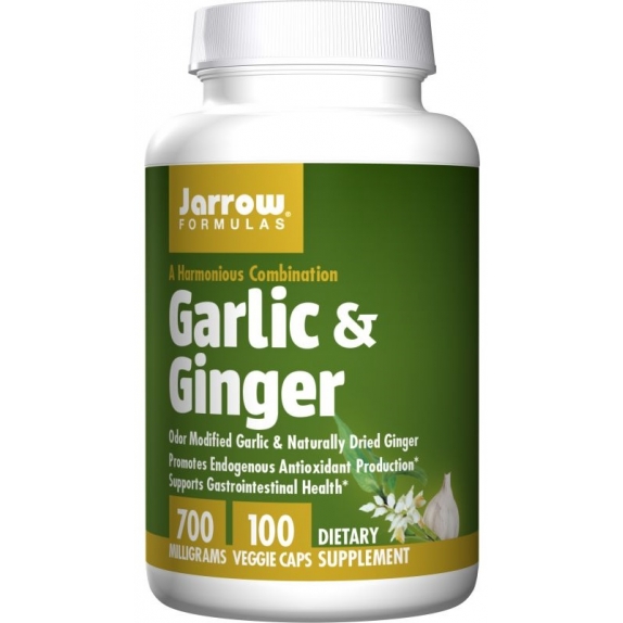 Jarrow Formulas Garlic & Ginger 700mg 100 vege kapsułek cena 56,90zł