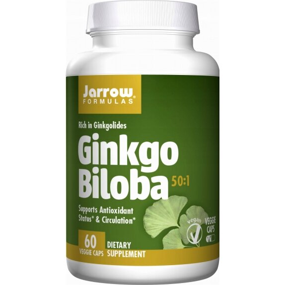 Jarrow Formulas Ginkgo Biloba 50:1 60 vege kapsułek cena 29,90zł